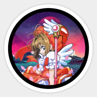 Funny Sakura Girl Japanese Anime Sticker